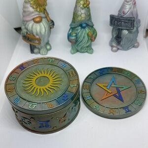 Unique Resin Zodiac and Pentagram Trinket Boxes
